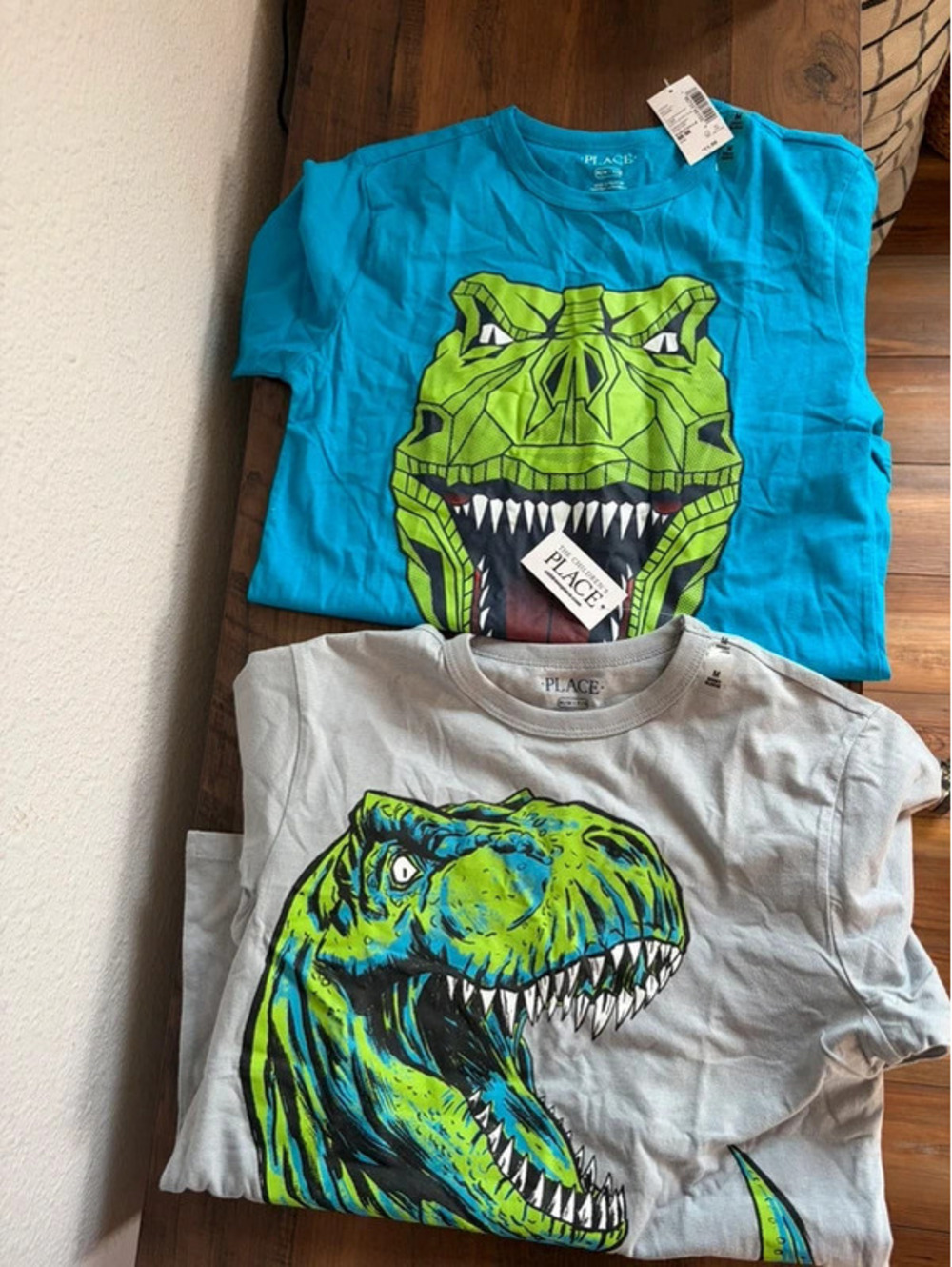 Bundle of 2 NWT The Children's Place Dino Tshirts size M boys.